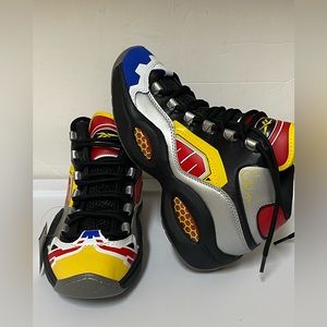 Reebok Power Rangers x Question Mid Big Kid Megazor Battle Basketball  SZ 7  New